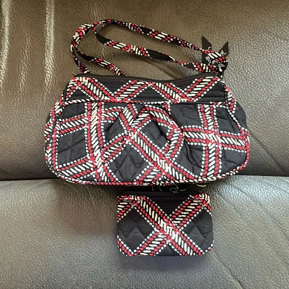Vera Bradley bag in frannie bag and coin purse Minsk plaid